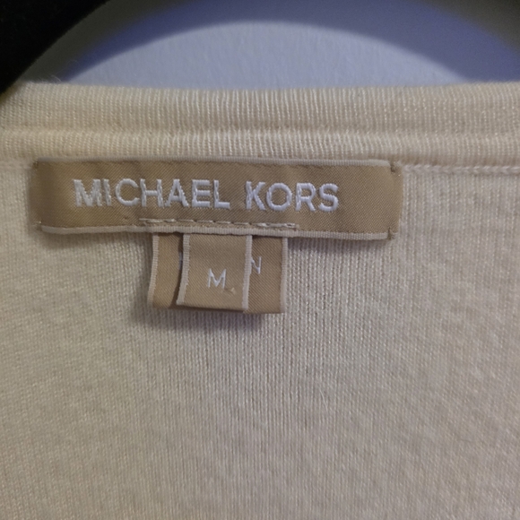 Michael Kors Soft Cream Button Cardigan - Medium - Picture 2 of 6